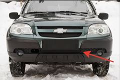 Зимняя заглушка решётки переднего бампера Chevrolet Niva Bertone 2009-